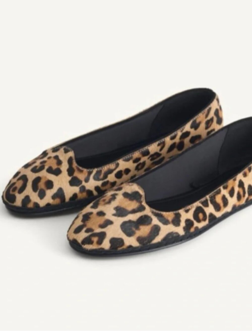 Zara X Kate Moss Calf Hair Leopard Print Flats